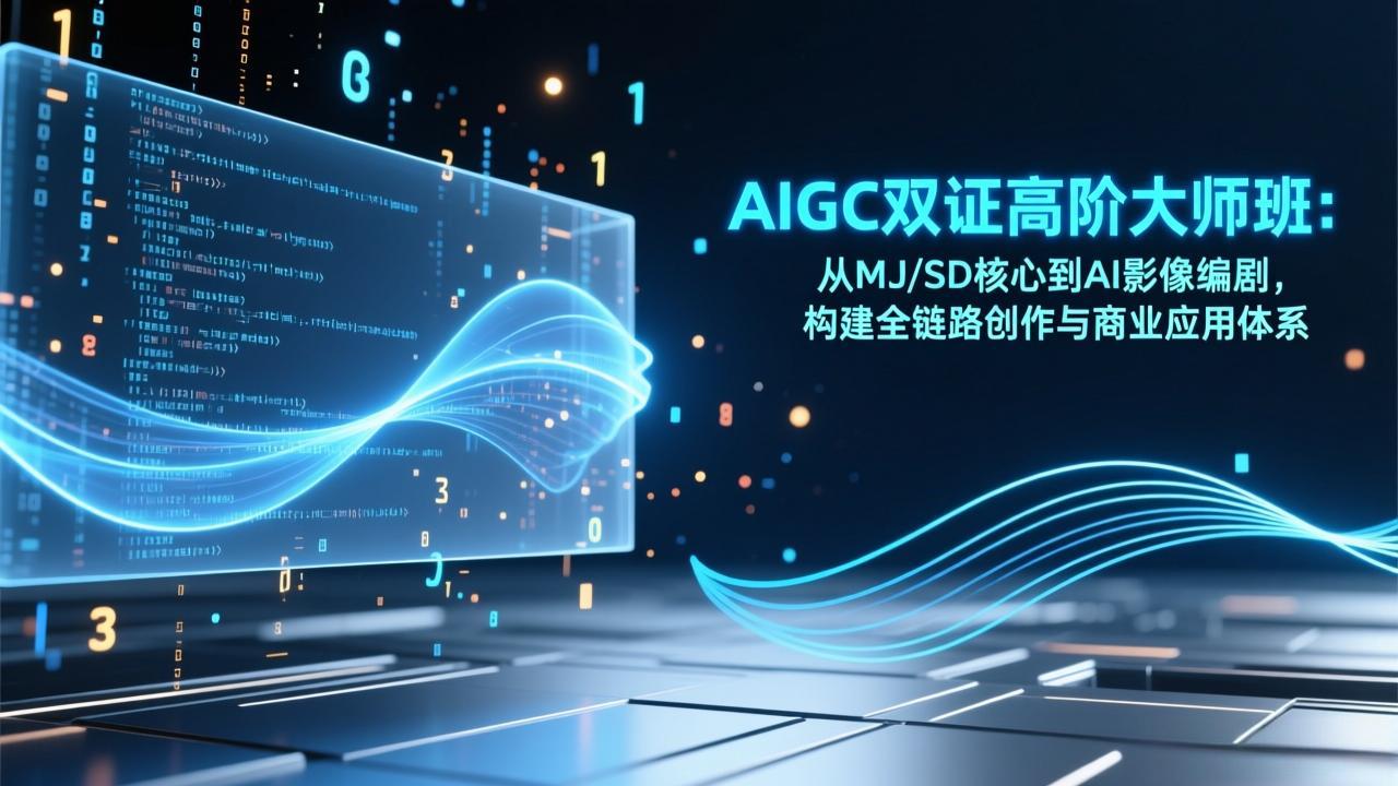 AIGC双证高阶大师班：从MJ/SD核心到AI影像编剧，构建全链路创作与商业应用体系-惠声资源站