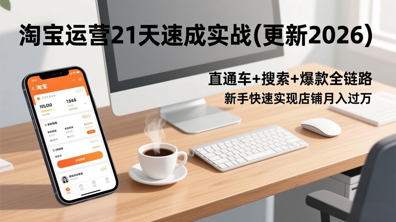 淘宝运营21天速成实战(更新2026-惠声资源站