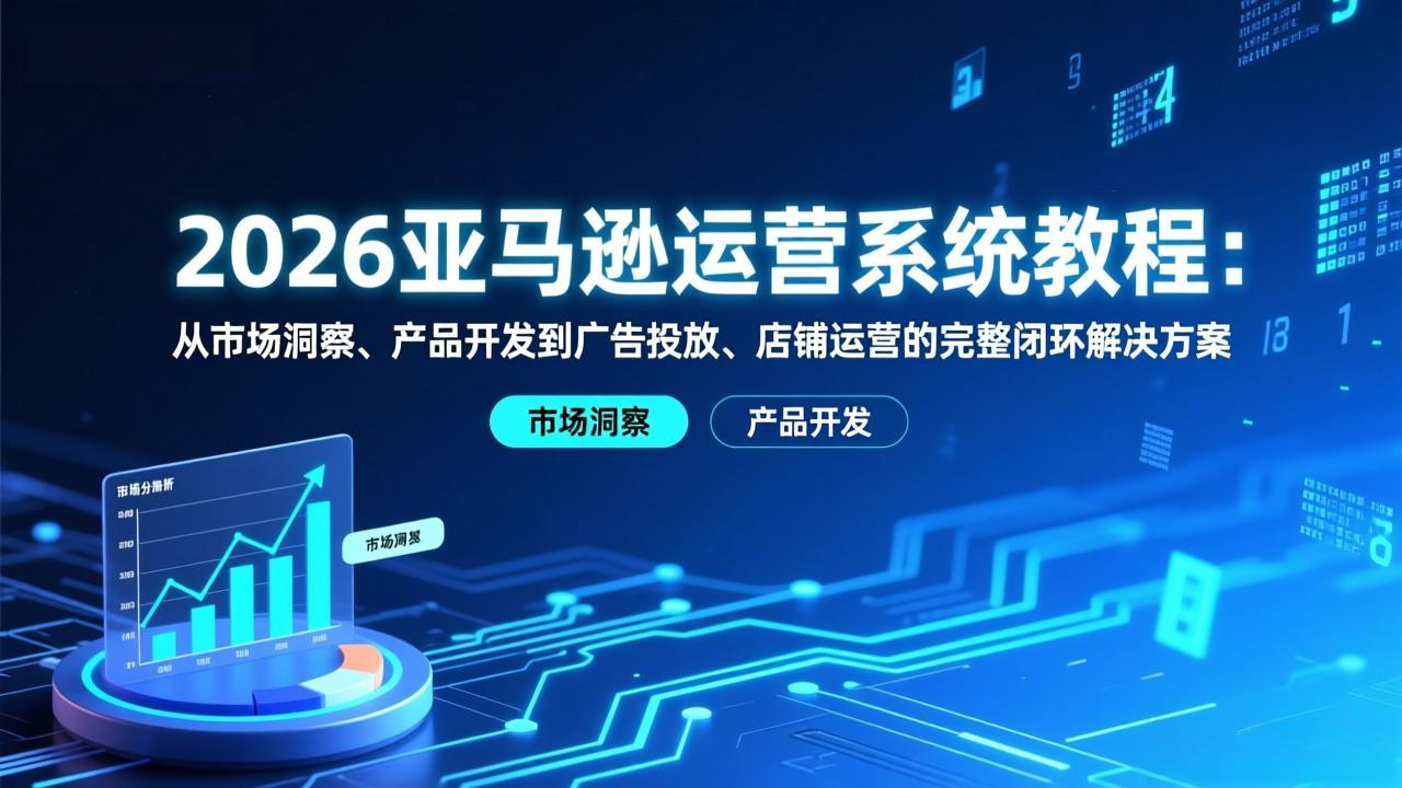 2026亚马逊运营系统教程：从市场洞察、产品开发到广告投放、店铺运营的完整闭环解决方案-惠声资源站