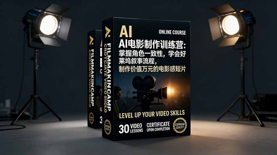 AI电影制作训练营：掌握角色一致性，学会好莱坞叙事流程，制作价值万元的电影感短片-惠声资源站