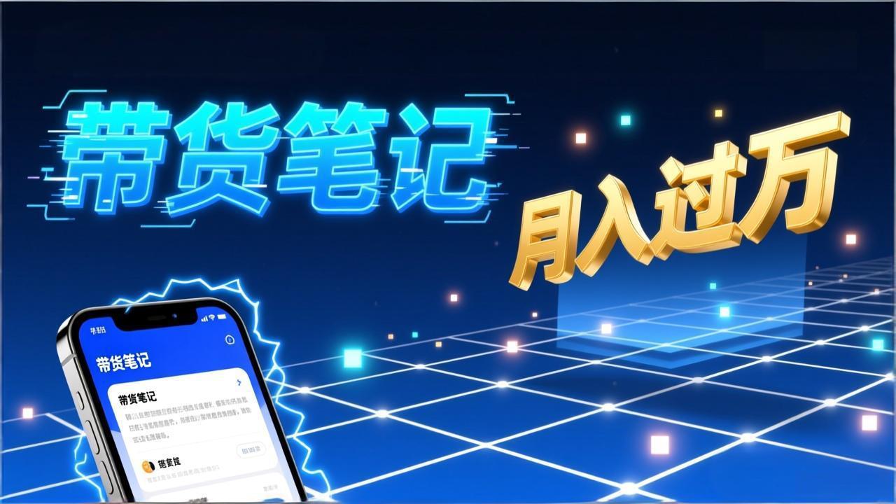 小红书爆款笔记带货实战：拆解封面标题正文全要素，手把手教你单篇笔记带货月入过万-惠声资源站