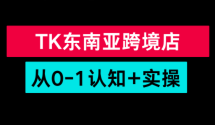 TikTok东南亚跨境从0-1认知实操课-惠声资源站