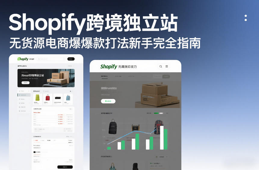 Shopify跨境独立站无货源电商爆款打法新手完全指南-惠声资源站