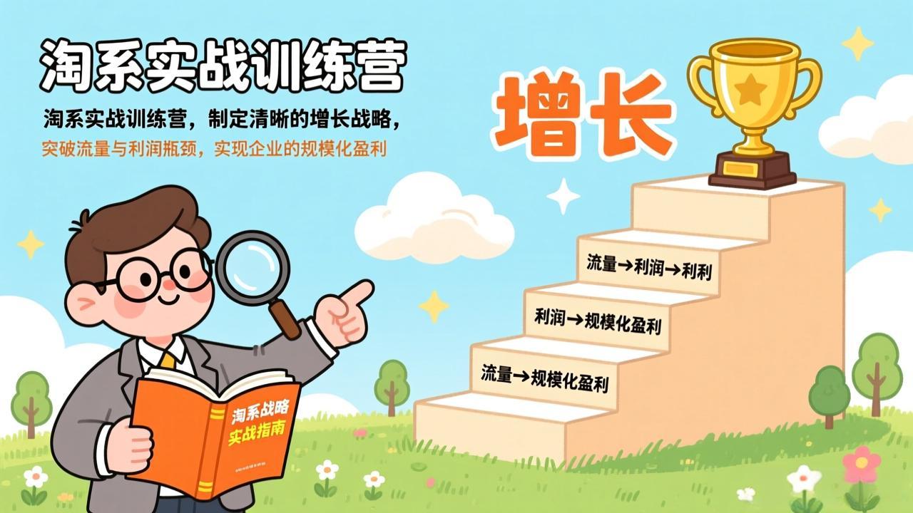 淘系实战训练营，制定清晰的增长战略，突破流量与利润瓶颈，实现企业的规模化盈利-惠声资源站