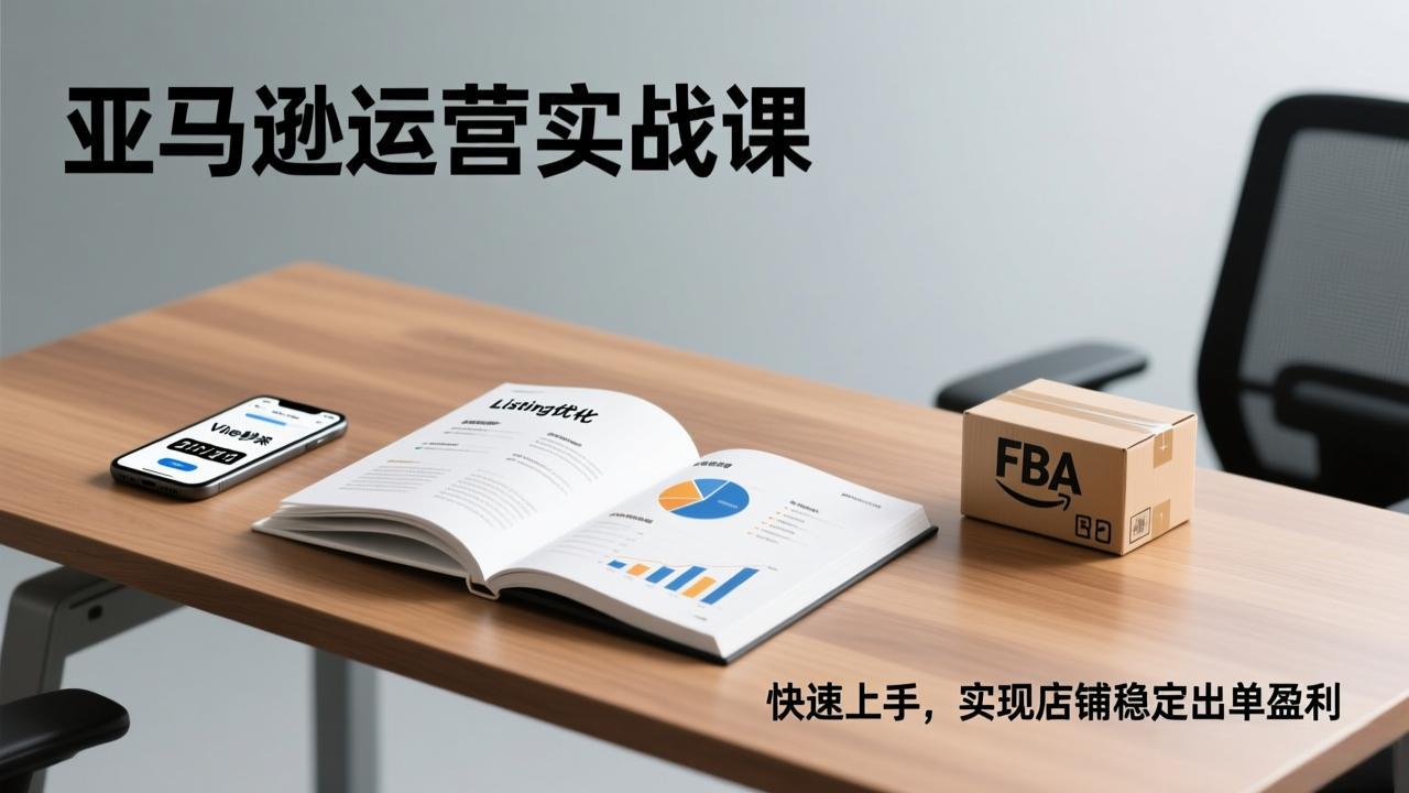 亚马逊运营实战课，Listing优化、Vine秒杀、FBA发货，快速上手，实现店铺稳定出单盈利-惠声资源站