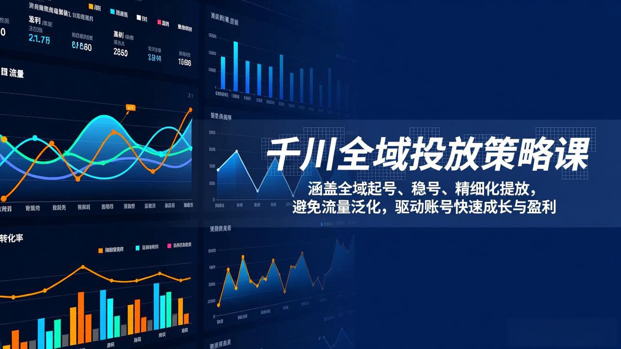 千川全域投放策略课：涵盖全域起号、稳号、精细化投放，避免流量泛化，驱动账号快速成长与盈利-惠声资源站