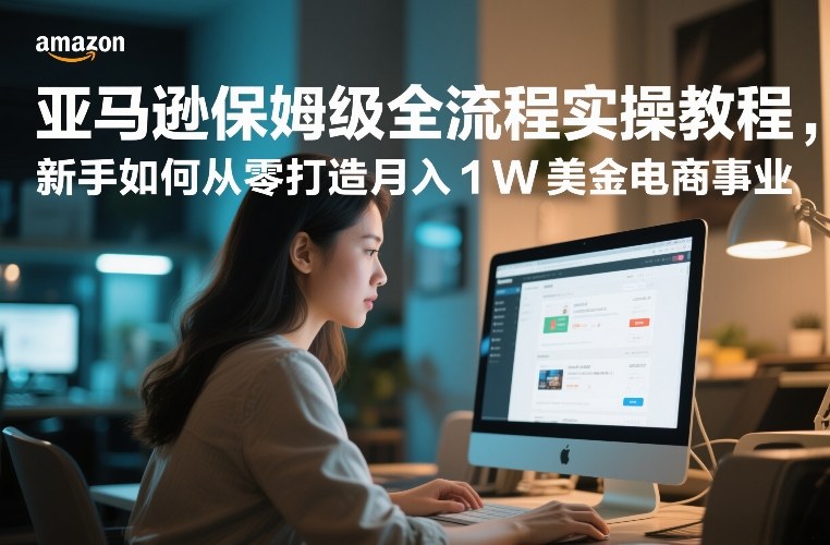 亚马逊保姆级全流程实操教程，新手如何从零打造月入1W美金电商事业-惠声资源站