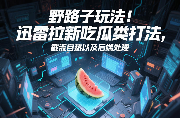 野路子玩法！迅雷拉新吃瓜类打法，截流自热以及后端处理-惠声资源站