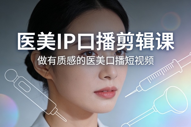 医美IP口播剪辑课，做有质感的医美口播短视频-惠声资源站