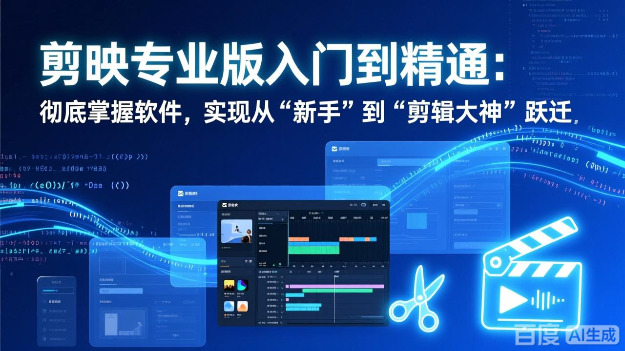 剪映专业版入门到精通：彻底掌握软件，实现从“新手”到“剪辑大神”跃迁-惠声资源站