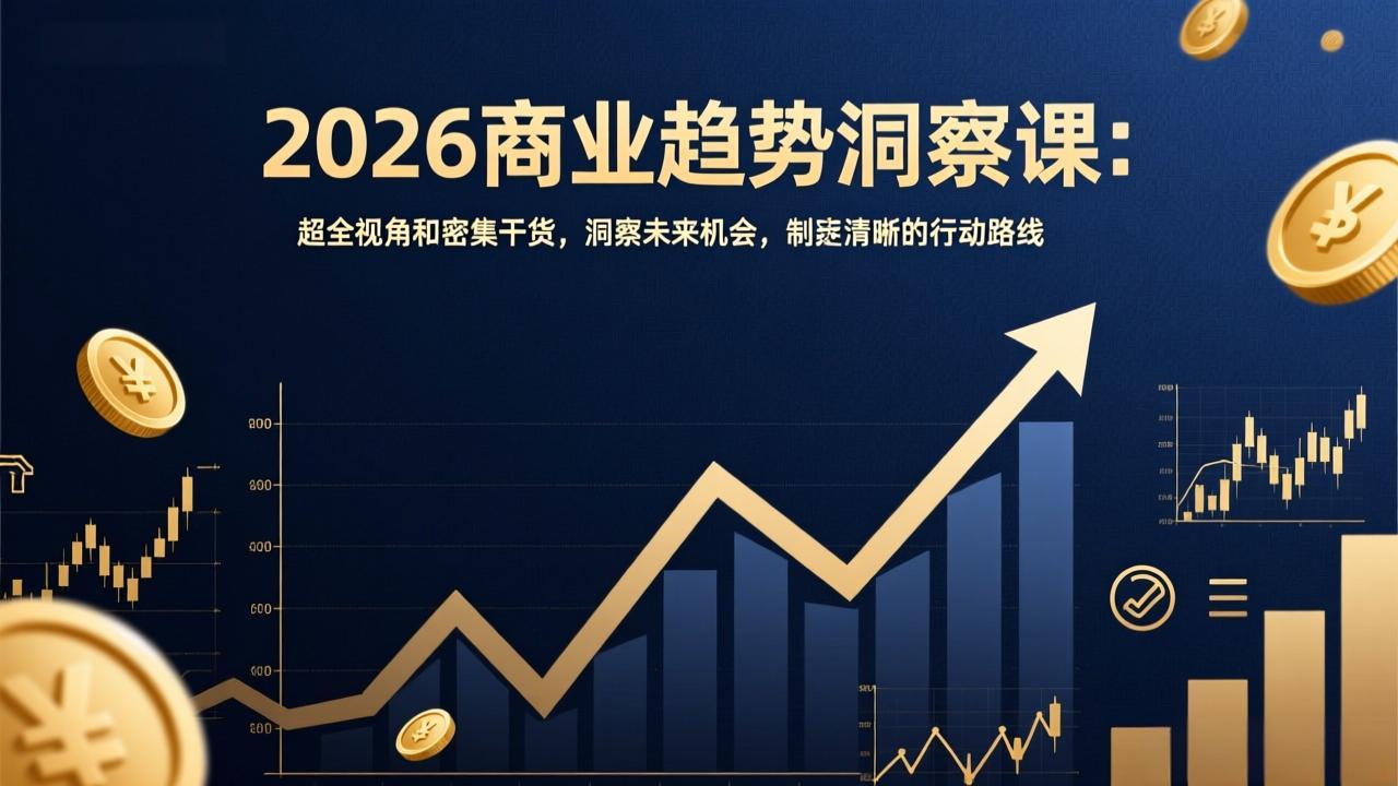 2026商业趋势洞察课：超全视角和密集干货，洞察未来机会，制定清晰的行动路线-惠声资源站
