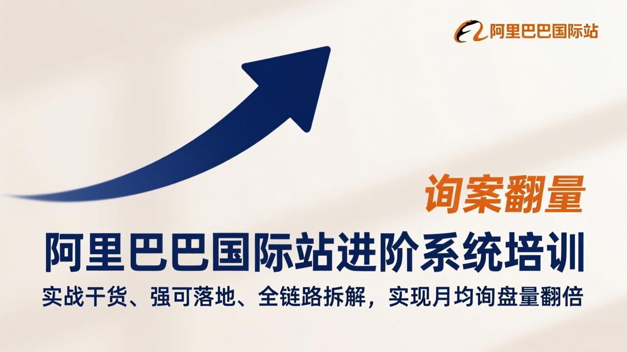 阿里巴巴国际站进阶系统培训，实战干货、强可落地、全链路拆解，实现月均询盘量翻倍-惠声资源站