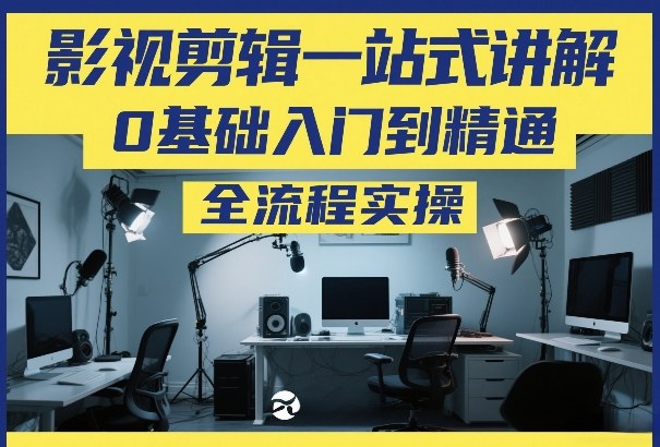 影视剪辑一站式讲解，0基础入门到精通，全流程实操-惠声资源站