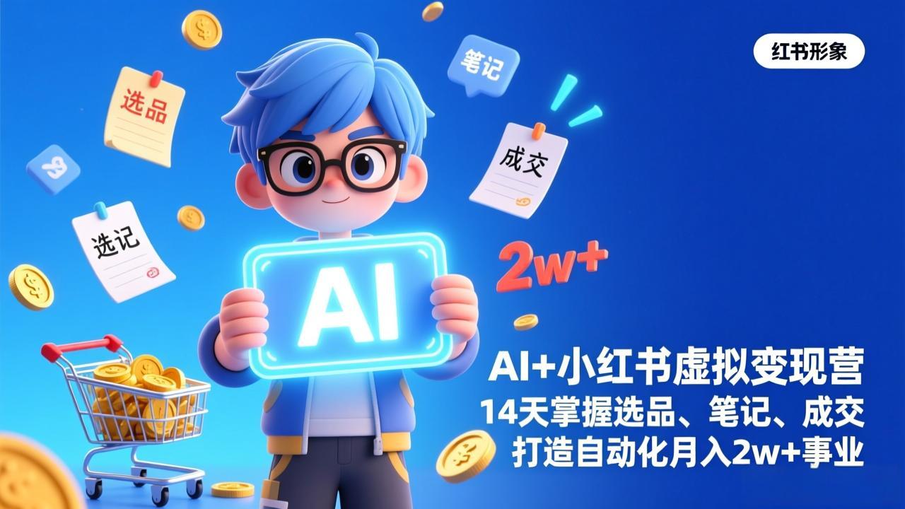 AI+小红书虚拟变现营(完结-惠声资源站