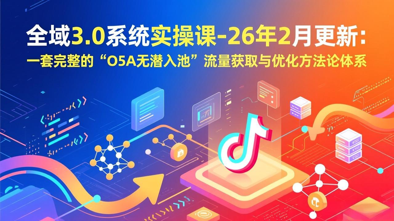 全域3.0系统实操课-26年2月更新：一套完整的“O5A无潜入池”流量获取与优化方法论体系-惠声资源站