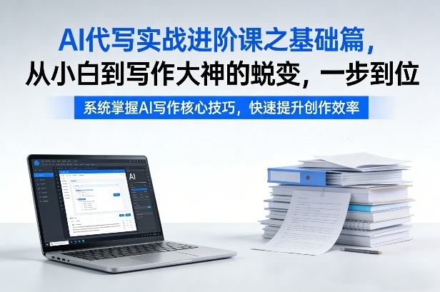 AI代写实战进阶课之基础篇，从小白到写作大神的蜕变，一步到位【揭秘】-惠声资源站