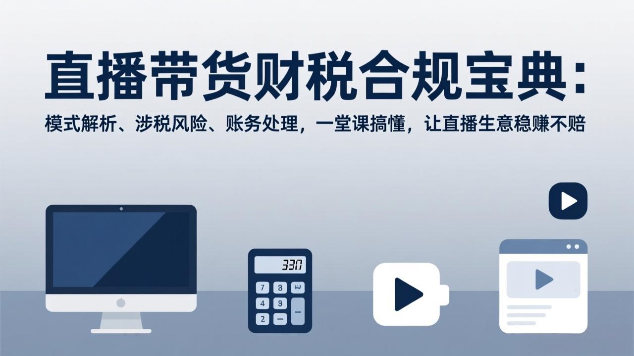 直播带货财税合规宝典：模式解析、涉税风险、账务处理，一堂课搞懂，让直播生意稳赚不赔-惠声资源站
