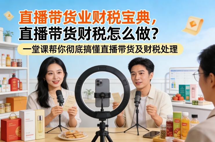 直播带货业财税宝典，直播带货财税怎么做？一堂课帮你彻底搞懂直播带货及财税处理-惠声资源站