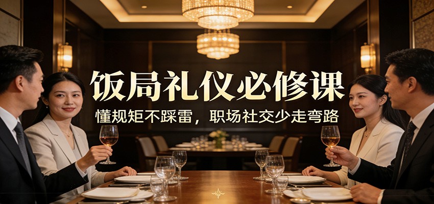 公众号收费文章：《饭局礼仪必修课：懂规矩不踩雷，职场社交少走弯路》-惠声资源站