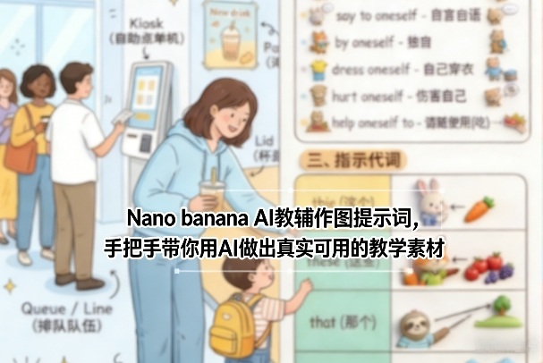 Nano banana AI教辅作图提示词，手把手带你用AI做出真实可用的教学素材-惠声资源站