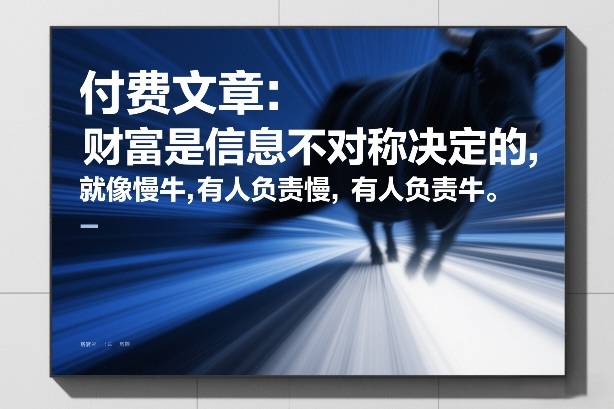 付费文章：财富是信息不对称决定的，就像慢牛，有人负责慢，有人负责牛-惠声资源站