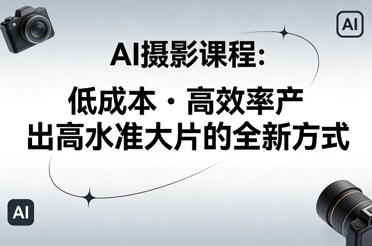AI摄影课程，低成本高效率产出高水准大片的全新方式-惠声资源站