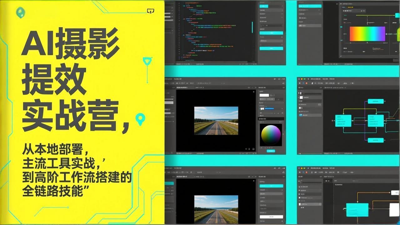 AI+摄影提效实战营，从本地部署，主流工具实战，到高阶工作流搭建的全链路技能-惠声资源站