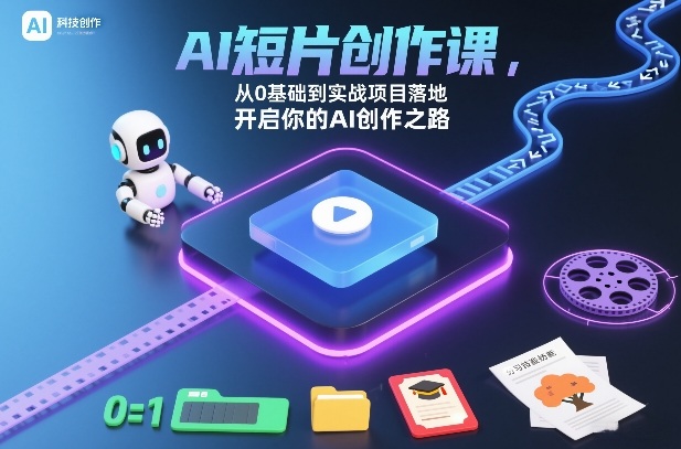 AI短片创作课，从0基础到实战项目落地，开启你的AI创作之路(更新)-惠声资源站