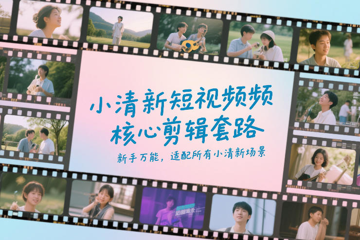 小清新短视频核心剪辑套路，新手万能，适配所有小清新场景-惠声资源站