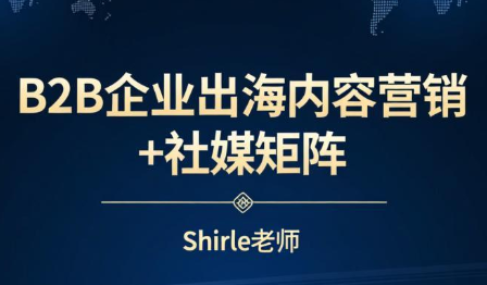 shirle老师·B2B企业出海内容营销+社媒矩阵-惠声资源站