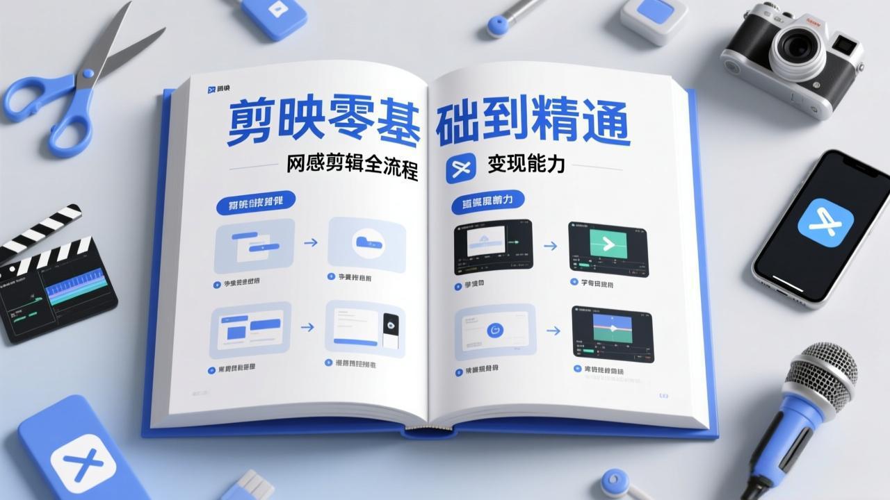 剪映零基础也能快速上手，从入门到精通掌握网感剪辑全流程，掌握能直接变现的剪辑能力-惠声资源站