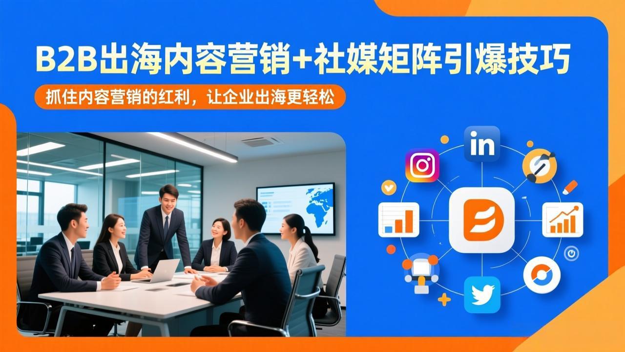 B2B出海内容营销+社媒矩阵引爆技巧：抓住内容营销的红利，让企业出海更轻松-惠声资源站