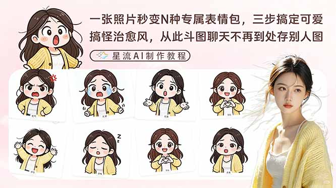 一张照片秒变N种专属表情包，三步搞定可爱搞怪治愈风，从此斗图聊天不再到处存别人图-惠声资源站