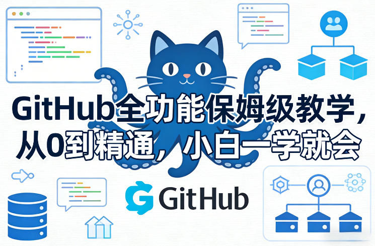 GitHub全功能保姆级教学，从0到精通，小白一学就会-惠声资源站
