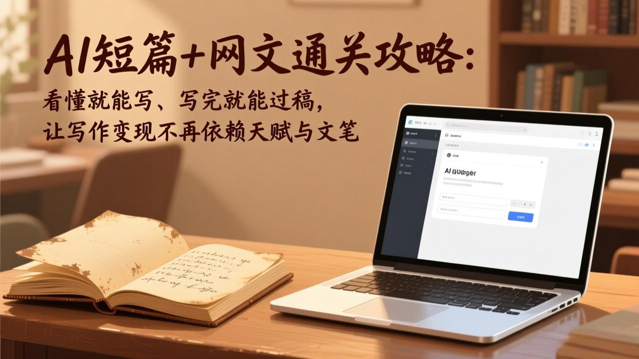 AI短篇+网文通关攻略：看懂就能写、写完就能过稿，让写作变现不再依赖天赋与文笔-惠声资源站