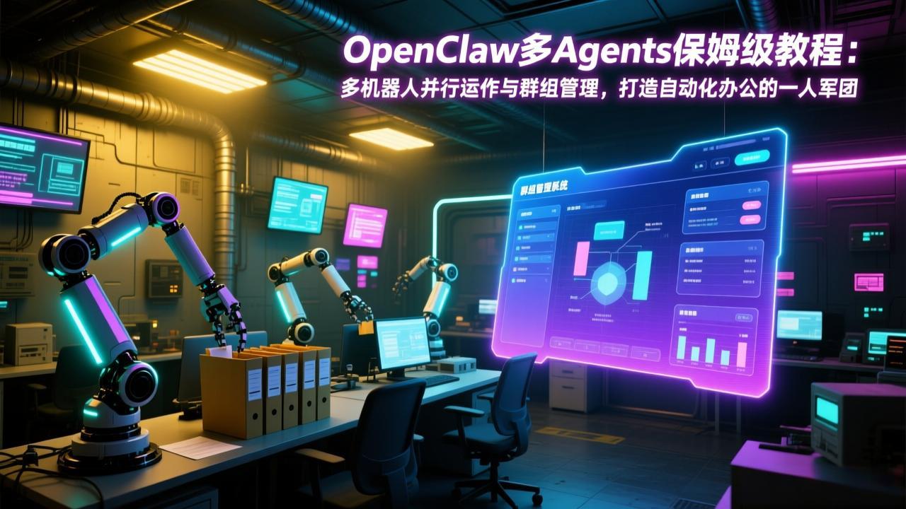 OpenClaw多Agents保姆级教程：多机器人并行运作与群组管理，打造自动化办公的一人军团-惠声资源站