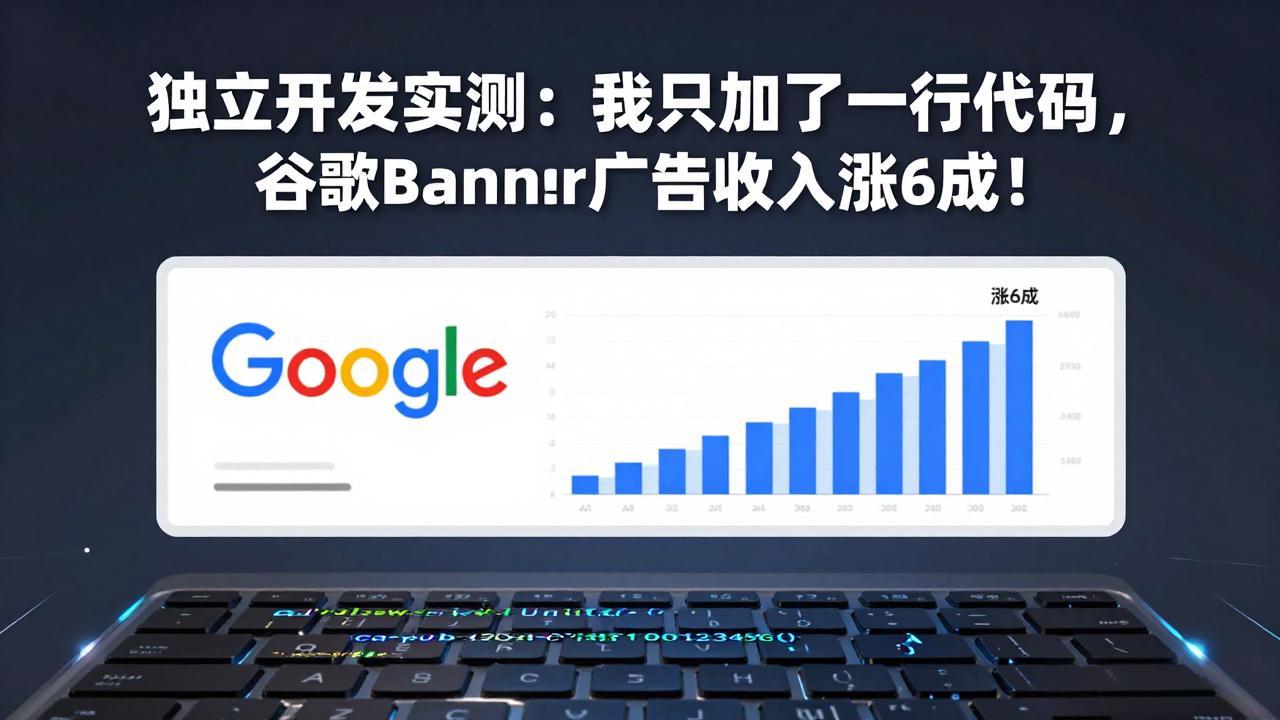 付费文章：独立开发实测：我只加了一行代码，谷歌Banner广告收入涨6成！-惠声资源站