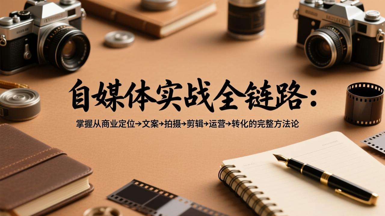 自媒体实战全链路：掌握从商业定位→文案→拍摄→剪辑→运营→转化的完整方法论-惠声资源站