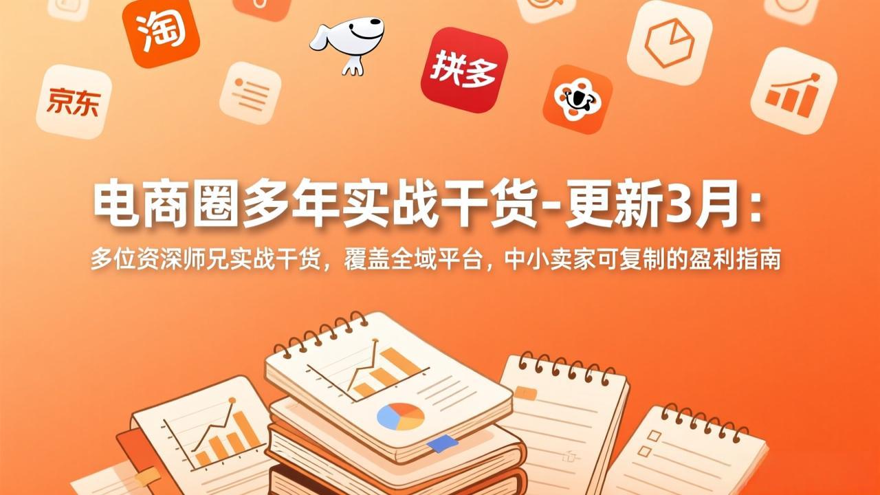 电商圈多年实战干货-更新3月：多位资深师兄实战干货，覆盖全域平台，中小卖家可复制的盈利指南-惠声资源站