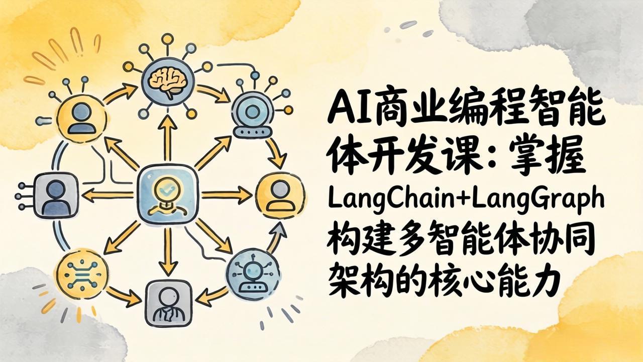 AI商业编程智能体开发课：掌握LangChain+LangGraph构建多智能体协同架构的核心能力-惠声资源站