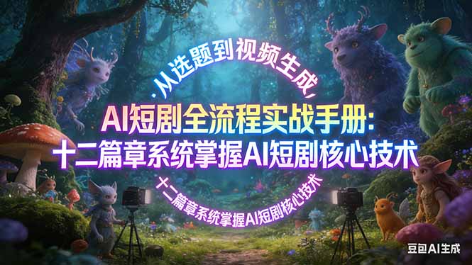 AI 短剧全流程实战手册：从选题到视频生成，十二篇章系统掌握 AI 短剧核心技术-惠声资源站