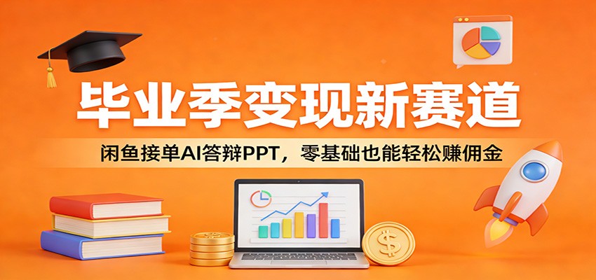 毕业季变现新赛道：闲鱼接单AI答辩PPT，零基础也能轻松赚佣金-惠声资源站