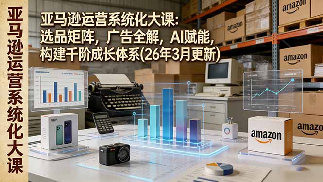 亚马逊运营系统化大课：选品矩阵，广告全解，AI赋能，构建千阶成长体系(26年3月更新-惠声资源站