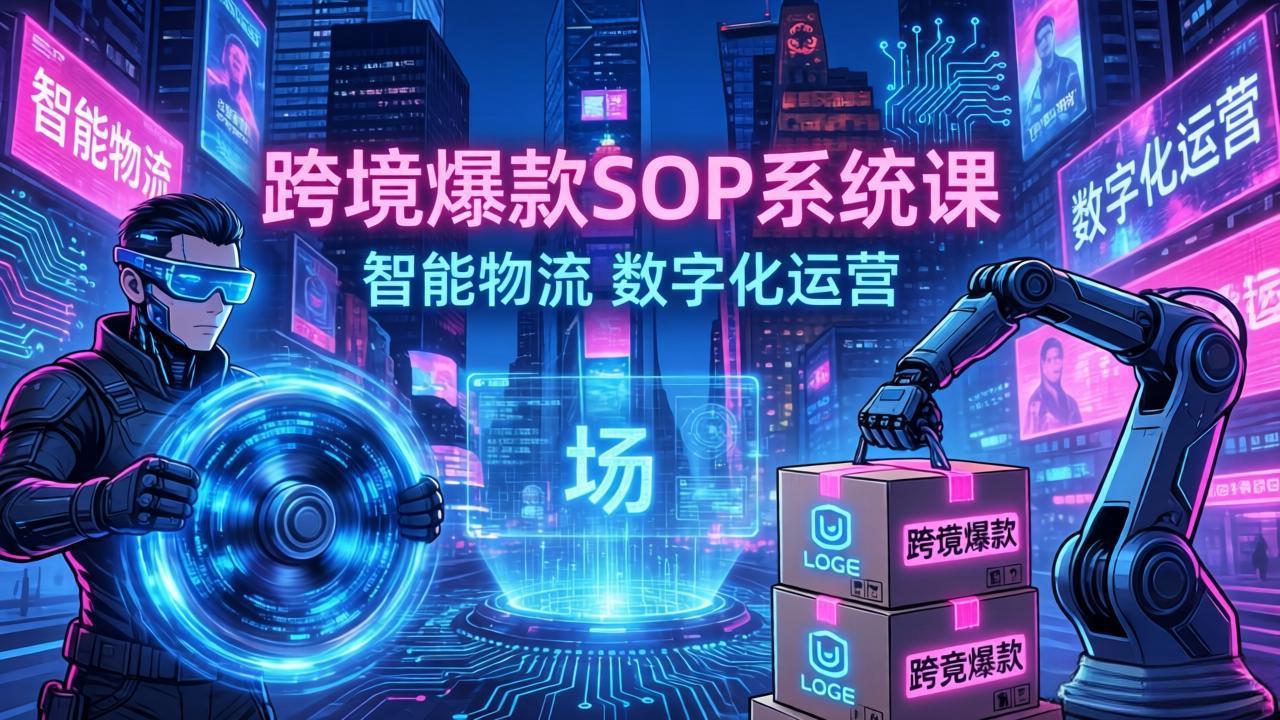 跨境爆款SOP系统课，“内容飞轮+精准投放+AI自动化”为核心，拆解“人×货×场”黄金公式-惠声资源站