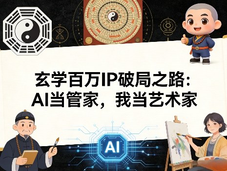玄学百万IP破局之路：AI当管家，我当艺术家-惠声资源站