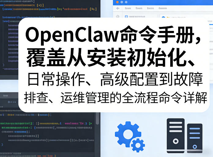 OpenClaw命令手册，覆盖从安装初始化、日常操作、高级配置到故障排查、运维管理的全流程命令详解-惠声资源站