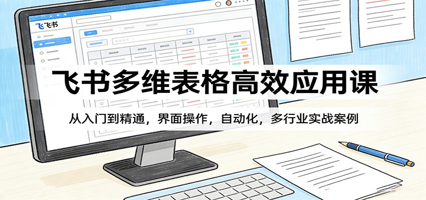 飞书多维表格高效应用课：从入门到精通，界面操作，自动化，多行业实战案例-惠声资源站
