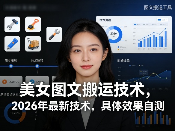 美女图文搬运技术，2026年最新技术，具体效果自测-惠声资源站