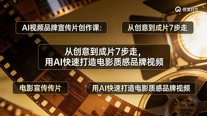 AI视频品牌宣传片创作课：从创意到成片7步走，用AI快速打造电影质感品牌视频-惠声资源站