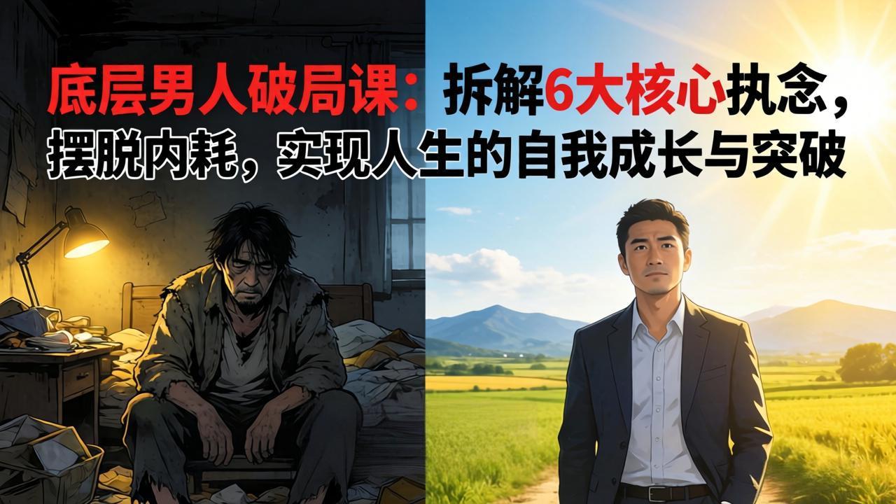 付费文章：底层男人破局课：拆解 6 大核心执念，摆脱内耗，实现人生的自我成长与突破-惠声资源站